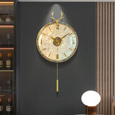 Luxury Deer Natural Abalone Shell Wall Clock | Yedwo Home
